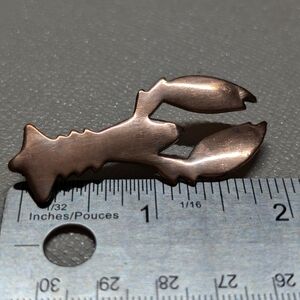 Rose gold copper pink lobster pin